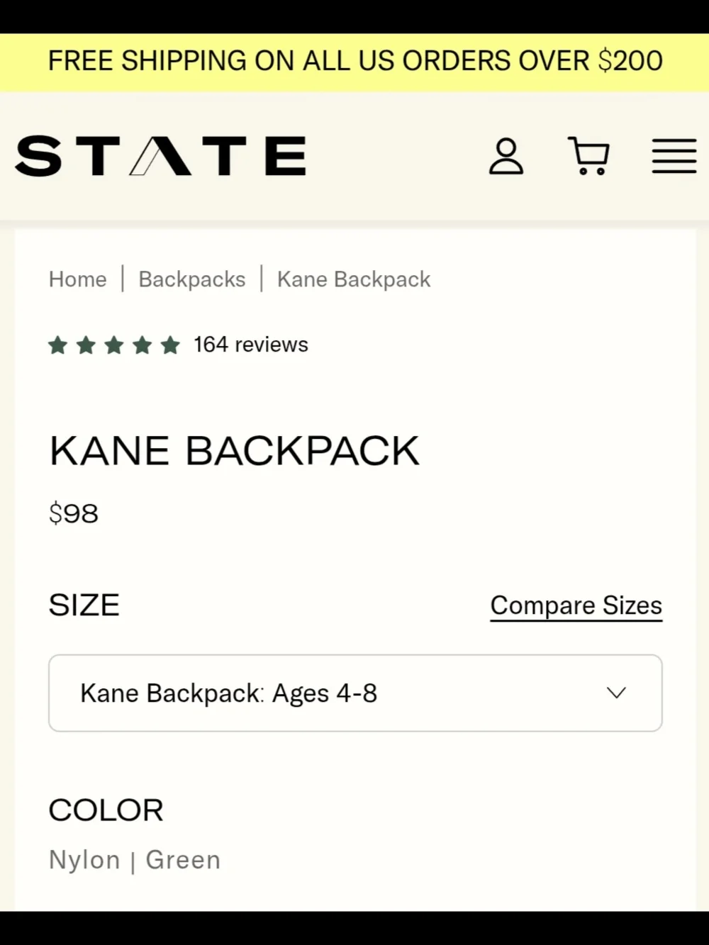 Teal Nylon Kids Backpack